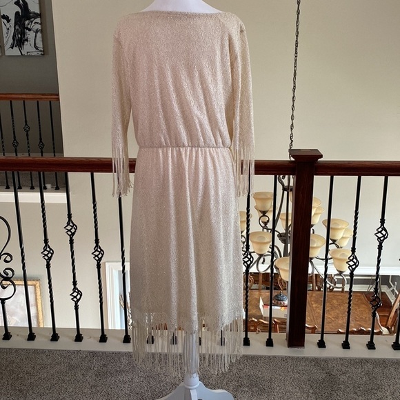 Nurture Women’s Short Sleeve Gold Cocktail Party Dress size L - Picture 6 of 11